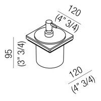 Agape 369 A369228ZA Дозатор для жидкого мыла (белый | хром)