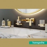 Hansgrohe AddStoris 41755990 - Крючок для халатов и полотенец | двойной (золото полированное)
