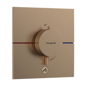 Hansgrohe ShowerSelect Comfort E 15575140 Термостатический смеситель для душа - внешняя часть (бронза шлифованная)