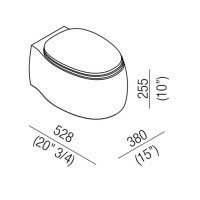 Agape Pear 2 PLA0897RZ Сиденье для унитаза с микролифтом (белый)