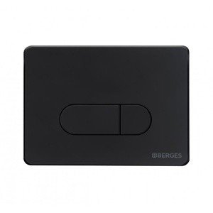Berges Novum D5 040035 Накладная панель смыва для унитаза (черный Soft Touch)