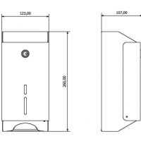 NOFER 05107.S Диспенсер для бумажных салфеток или листовой туалетной бумаги (матовая нержавеющая сталь)