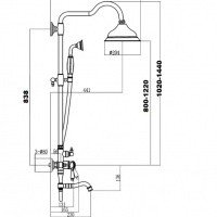 Savol S-006613C Душевая система - комплект со смесителем (бронза)