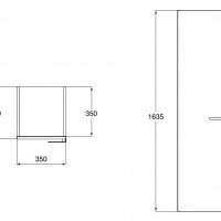 Ideal Standard Imagine T0699YF подвесной шкаф/пенал для ванной комнаты, цвет (красный лак) на распродаже