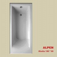 ALPEN Alaska AVB0006 Акриловая ванна, длинна 180 см, ширина 80 см, подходит для свободностоящего монтажа