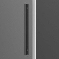 Vincea Soft VDS-3SO110CLGM Душевая дверь 1100*1950 мм (профиль вороненая сталь | витраж прозрачное стекло)