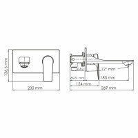 WasserKRAFT Lopau 3230 Настенный смеситель для раковины (хром)