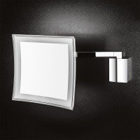 Colombo Design ANNA B9760 - Зеркало косметическое 23*23 см | с увеличением и подсветкой (хром)