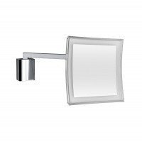 Colombo Design ANNA B9760 - Зеркало косметическое 23*23 см | с увеличением и подсветкой (хром)