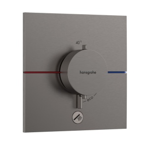 Hansgrohe ShowerSelect Comfort E 15575340 Термостатический смеситель для душа - внешняя часть (чёрный хром шлифованный)