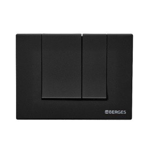 Berges Novum S5 040045 Накладная панель смыва для унитаза (черный Soft Touch)
