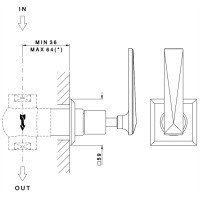 Nicolazzi Vincent 4912CR28 Запорный вентиль - внешняя часть (хром)