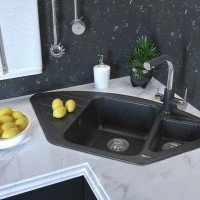 Мойка для кухни Paulmark PM529050-BLM Цвет черный металлик
