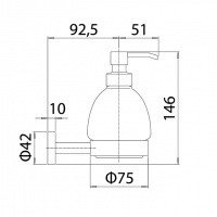 Mamoli ACCESSORI BAGNO 6790001 Дозатор для жидкого мыла (хром | стекло)