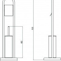 Savol S-00Y708 Напольная стойка с аксессуарами (хром)