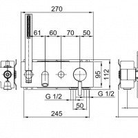 FANTINI 2200D020A Внутренний механизм смесителя для ванны