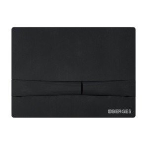 Berges Novum F5 040055 Накладная панель смыва для унитаза (черный Soft Touch)