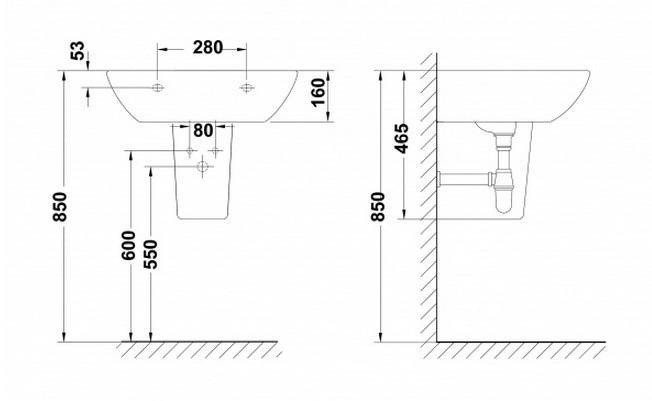 GALA SMART 25432 Полупьедестал под раковину, в интернет-магазине ...?