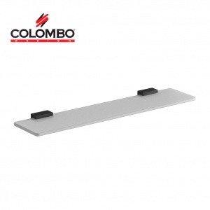 Colombo Design LOOK B1616.NM Стеклянная полка 60 см - в комплекте с держателями (черный матовый - стекло)