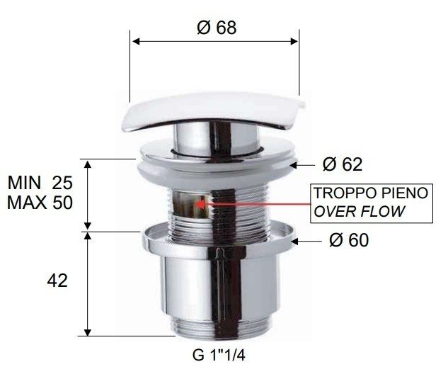 Remer 905SCC2114VO Выпуск для раковины с переливом (бронза), купить в ...?