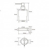 Bemeta Omega 104109102 Дозатор для жидкого мыла настенный (хром)