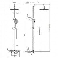 FIMA Carlo Frattini Wellness F4885/R258CR Душевая система - комплект с термостатическим смесителем (хром)