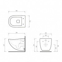 Ceramica CIELO Fluid FLVS talco - Унитаз подвесной (Brina)