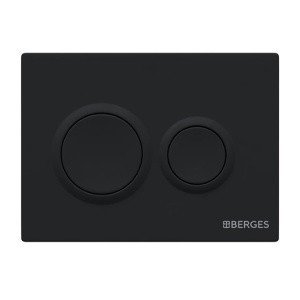 Berges Novum O5 040065 Накладная панель смыва для унитаза (черный Soft Touch)