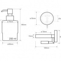 Bemeta Omega 104109182 Дозатор для жидкого мыла с магнетической мыльницей (хром)