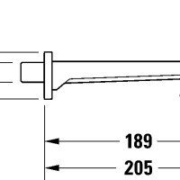 Duravit Manhattan MH5240010046 Излив для наполнения ванны 189 мм (чёрный матовый)