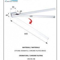 REMER Flat FT36CR Двойной держатель для полотенца 425 мм (хром)