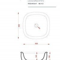 Artceram Azuley AZL001 01 00 Раковина накладная на 45 см