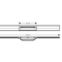 Hansgrohe RainDrain Flex 56052800 Трап для душа 900 мм - внешняя часть (нержавеющая сталь шлифованная)