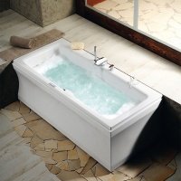 Акриловая ванна ALPEN Kvadra 170 18611, гарантия 10 лет, прямоугольная форма, объём 250 литров, цвет - euro white (европейский белый)
