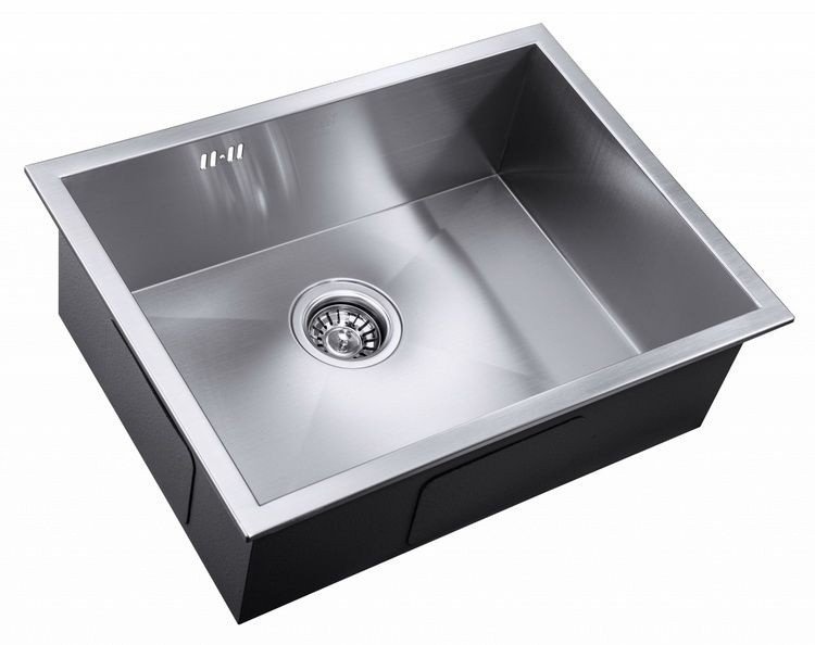 Мойка из нержавейки для кухни 50х50 накладная - 92 фото