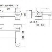 Mamoli B-Cube 1860/PD40 Смеситель для ванны настенного монтажа
