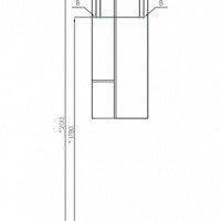 Акватон Мишель 1A244203MIX30 Шкаф-пенал подвесной 43 см (дуб фьорд | дуб рустикальный)