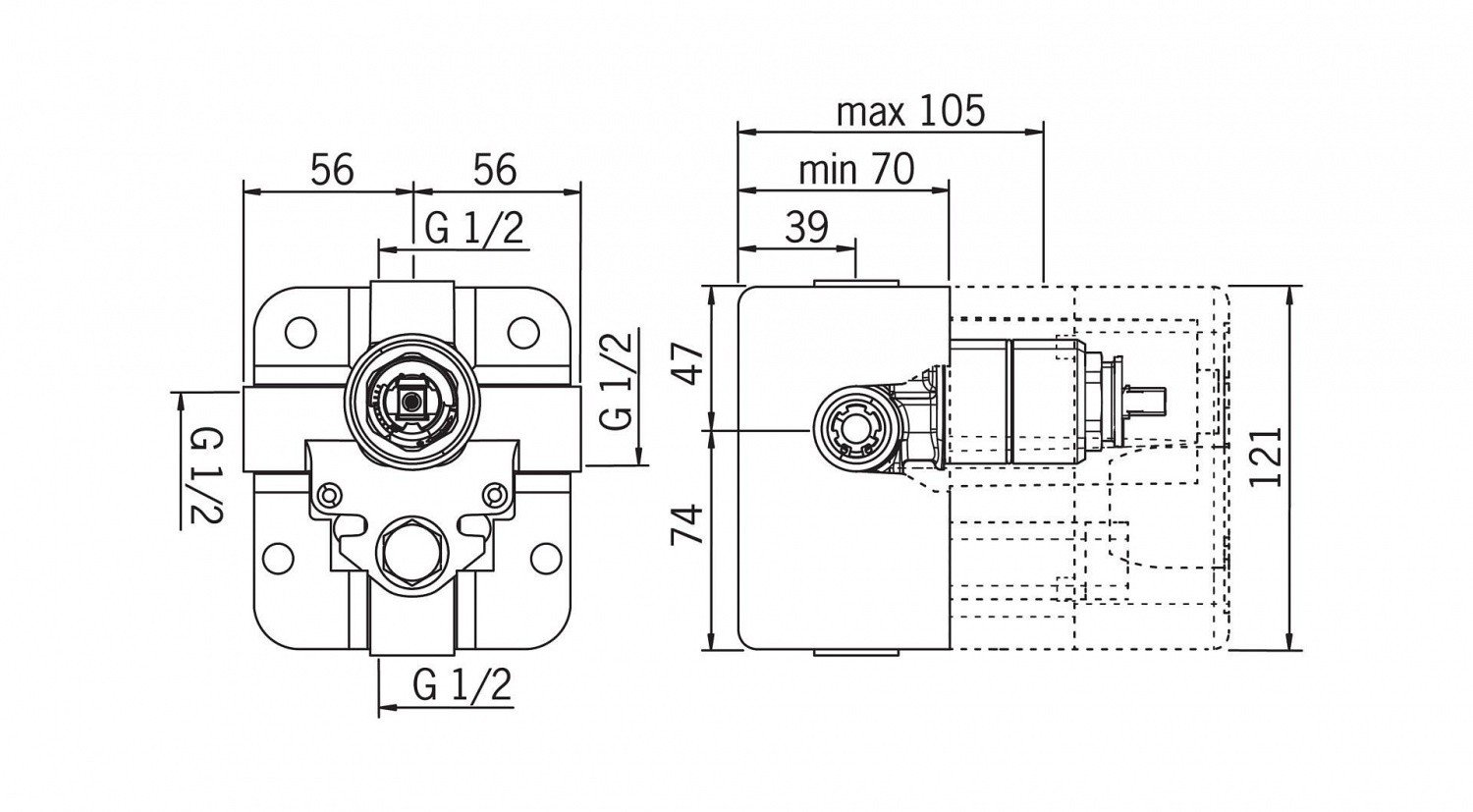 Oras Aquita 2987272 Гигиенический душ встраиваемый комплект со ...