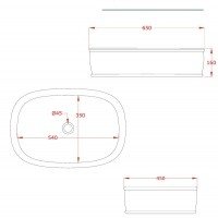 Artceram Azuley AZL002 01 00 Раковина накладная на 65 см