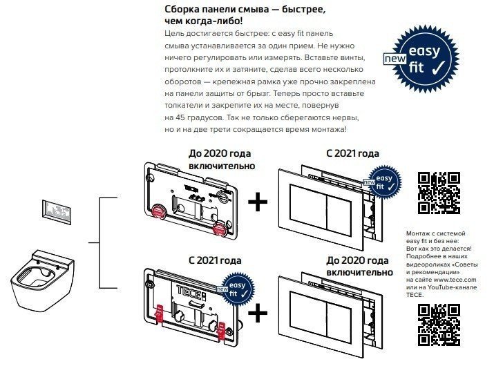 TECE Profil 9041306 - Встраиваемый смывной бачок с кронштейнами для ...