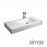 SIMAS Frozen FZ12*1 - Раковина для ванной комнаты 100*50 см, с отверстием для смесителя
