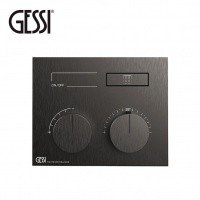 GESSI HI-FI Compact 63002 707 Термостатический смеситель для душа | Black Metal Brushed PVD (черный хром шлифованный)