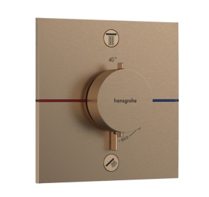 Hansgrohe ShowerSelect Comfort E 15578140 Термостатический смеситель для ванны - внешняя часть (бронза шлифованная)