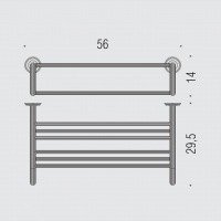 Colombo Design Hermitage B3387.HPS - Держатель для полотенца | полка 56*29 см (золото)