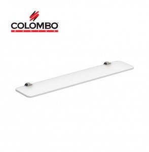 Colombo Design PLUS W4916.HPS1 - Стеклянная полка для ванной комнаты 60*12 см (нержавеющая сталь - стекло)