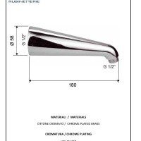 Remer 34620 Кронштейн для верхнего душа 180 мм (хром)