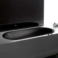 BETTE Lux Oval 3467-035 PLUS Ванна встраиваемая с шумоизоляцией 190*90*45 см (черный матовый)