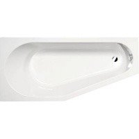 Акриловая ванна ALPEN Tigra 170 L a00111, гарантия 10 лет, асимметричная форма, объём 225 литров, цвет - euro white (европейский белый)