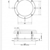 Gessi Minimali Tondo 40456 238 Комплект крепежей для потолочной душевой системы