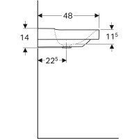 GEBERIT Xeno² 500.552.01.1 Раковина подвесная 1200*480 мм